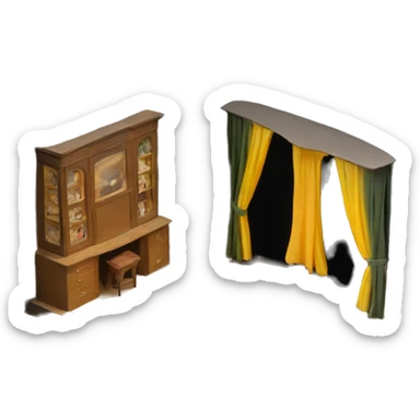 stage maquette scenography model sticker