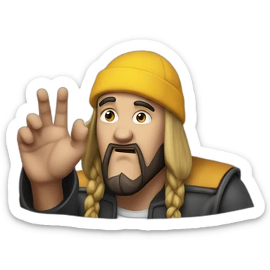 Silent bob Say hello whit his hand sticker