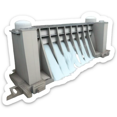 hydroelectric power station sticker