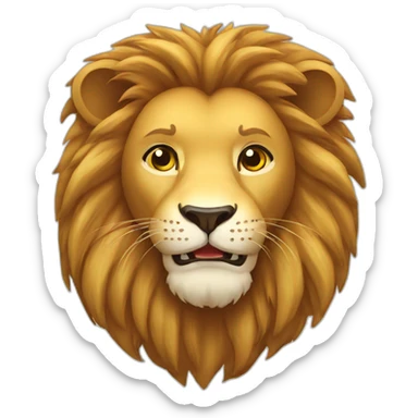 Lion for kindergarten flat sticker