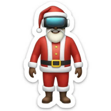Santa in vr headset full body sticker
