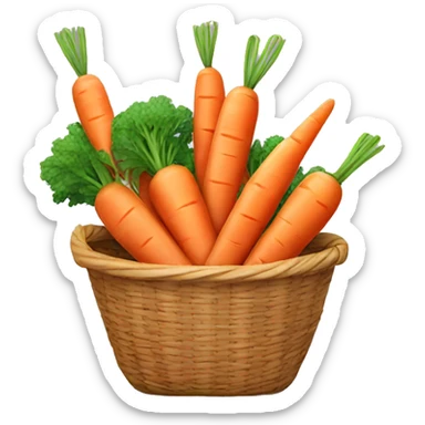 Carrots with a basket sticker