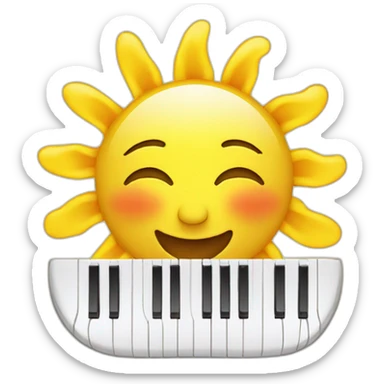 sunshine with face and a keyboard sticker