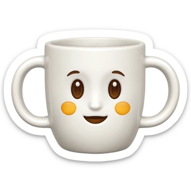 White coffee mug no face sticker
