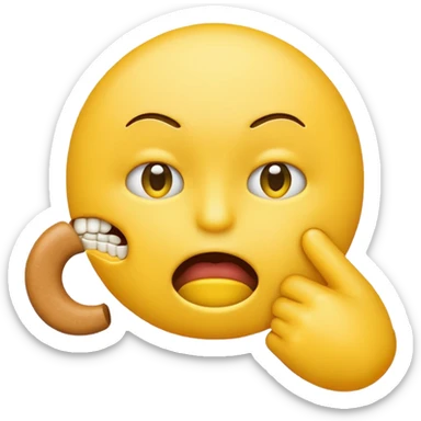 an emoji choking itself sticker