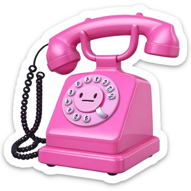 KAWAII pink scrolling phone SCULPTURE  sticker