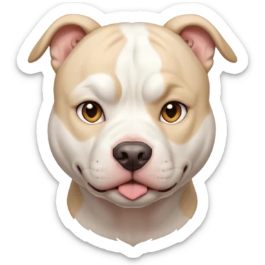 femail white pitbull sticker