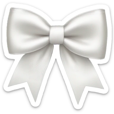 white satin bow sticker