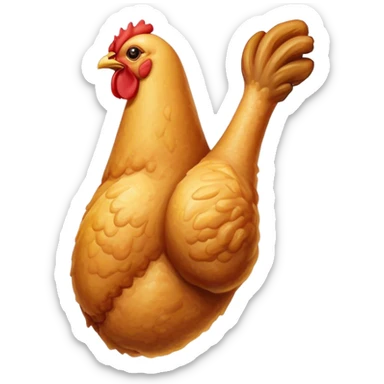 Light Yellow Fried chicken leg sticker