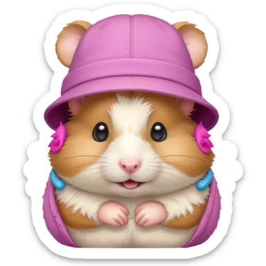 hat-wearing hamster sticker