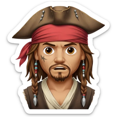 jack sparrow disgust sticker