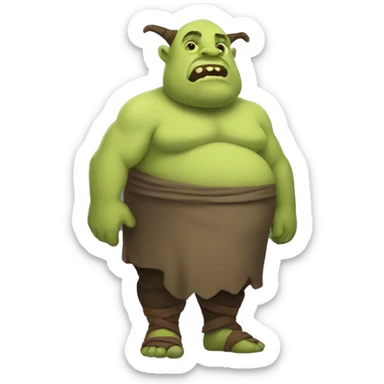 Pregnant ogre sticker