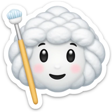 One cotton swab sticker