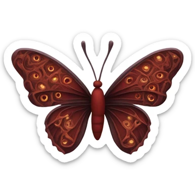 Dark Red butterfly  sticker