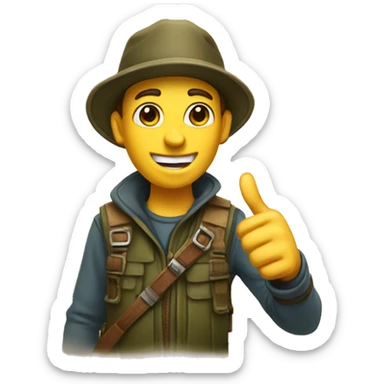 Hunter thumbs up sticker