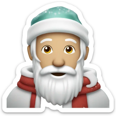 North Pole with snowflakes  sticker