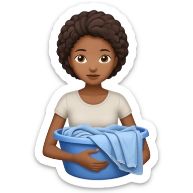 Black girl folding  sticker