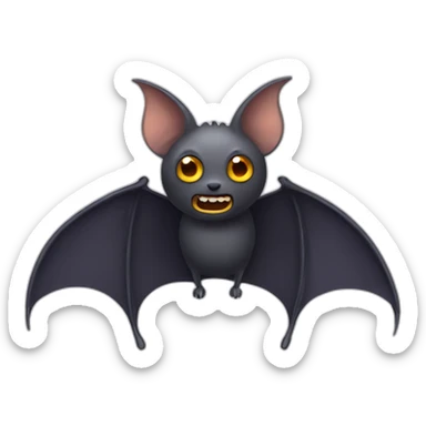 bat with human legs sticker