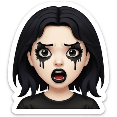 Mexican goth girl can’t sleep and yells about new suicideboy album
 sticker