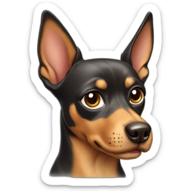 pincher dog sticker