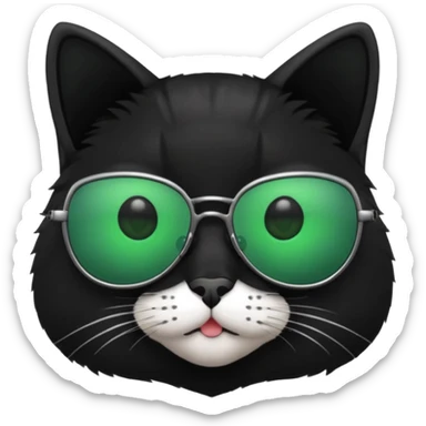 Cat with sunglasses sticker