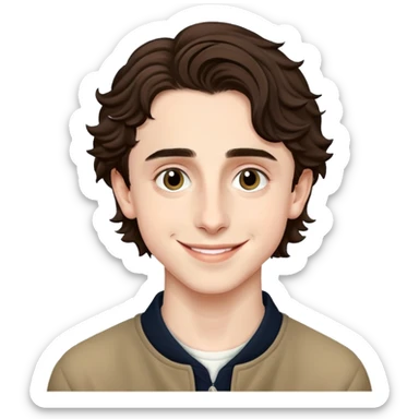 Timothee Chalamet being cute  sticker