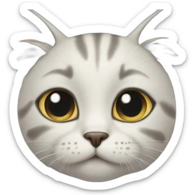 Cat with tears in its eyes sticker