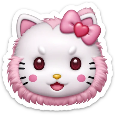 Hello kitty with heart eyes  sticker