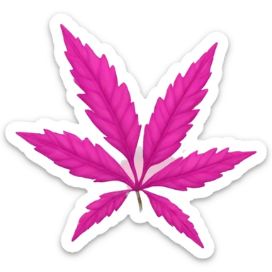 Pink weed sticker
