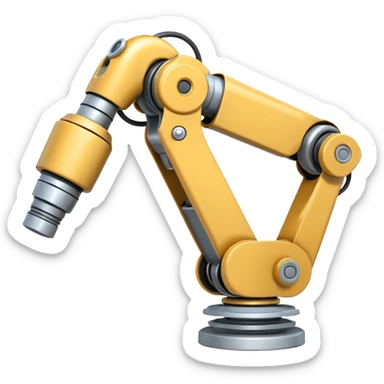 Industrial Arm – Silver robotic arm, gripping tool sticker