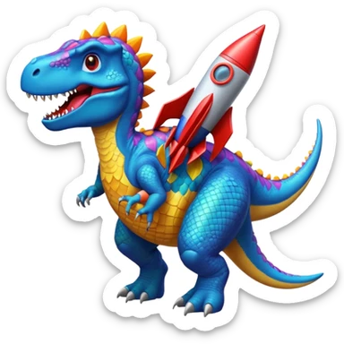 Dinosaurs with Rockets sticker