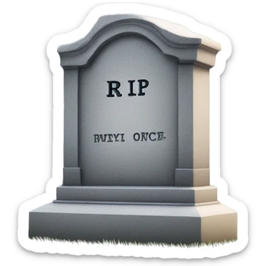 Tombstone that says RIP Officer sticker