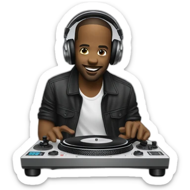 DJ turntables  sticker