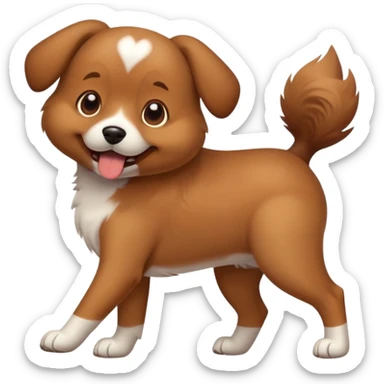 dog shaking butt sticker