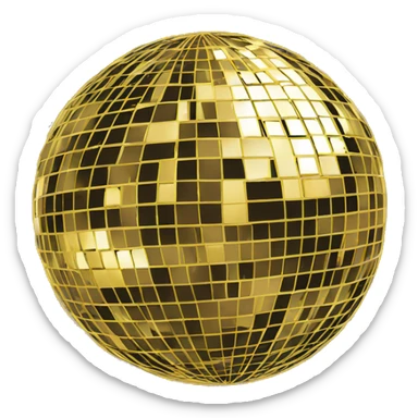 Fancy discoball sticker