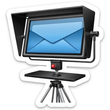 screen with a prompter sticker