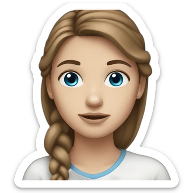 white-girl-with-brownhair-and-blue-eyes sticker