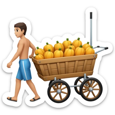 aka uka ichimlik ortilgan aravani olib qochishyapti orqa tarafdan rakurs yuzi ko'rinmasin sticker