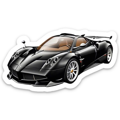 Pagani Huayra - Pagani (Model Year: 2022) (Iconic colour: Black) sticker