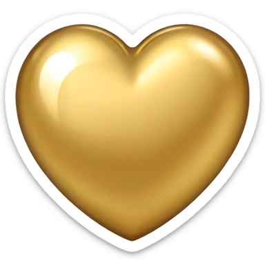 Pure Gold heart sticker