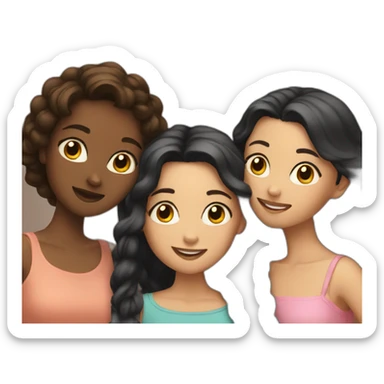3 girl friends  sticker