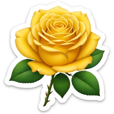 Yellow rose emoji  sticker