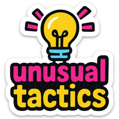a logo, resembling that of a video tube site, for the text: "unusual tactics" sticker