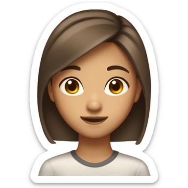 Asian girl with tanned skin and warm brown hair sticker