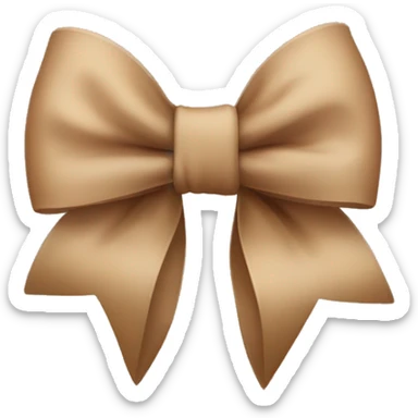 brown beige bow  sticker