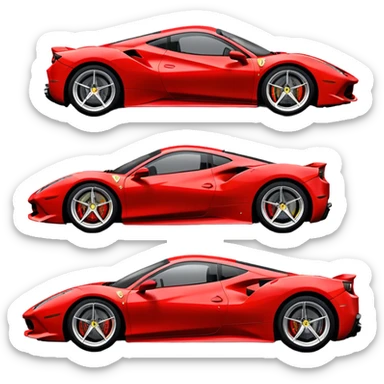 Ferrari 488 GTB - Ferrari (Model Year: 2020) (Iconic colour: Red) sticker