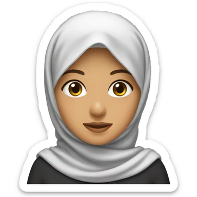 algerian girl with hijab sticker