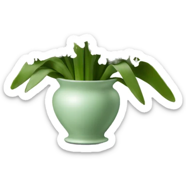 A vase of white hyacinths sticker