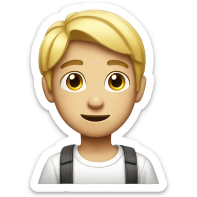 a animated boy character with an iphone in his h sticker