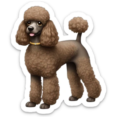 Dog Standart Poodle full body sticker